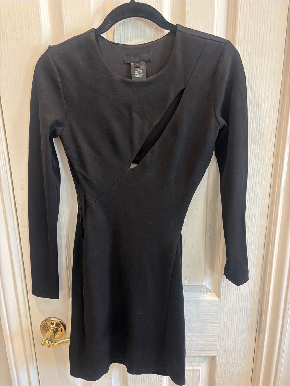 Hours- Women’s Black Long-Sleeve Cutout Dress - XS